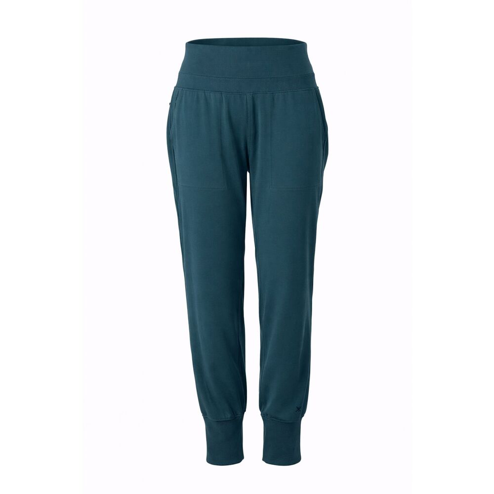 Athleta Dark Teal Jogger Pants Small Petite S/P Tencel Blend Athleisure